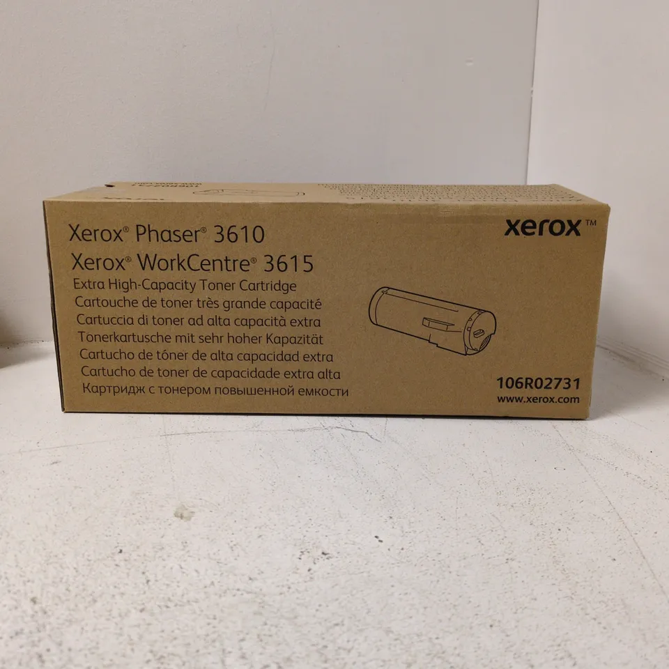 PALLET CONTAINING APPROXIMATELY 60 XEROX PRODUCTS INCLUDING PHASER 3610, CYAN HIGH-CAPACITY TONER CARTRIDGE ETC.