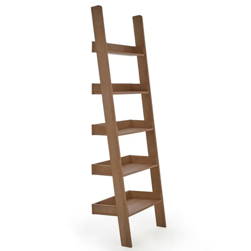 BOXED FULTON LADDER BOOKCASE - RUSTIC PINE EFFECT