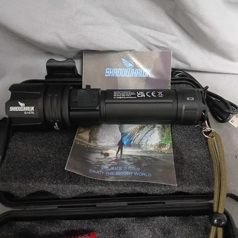 SHADOWHAWK TACTICAL FLASHLIGHT S1476 – WITH HARD CARRY CASE