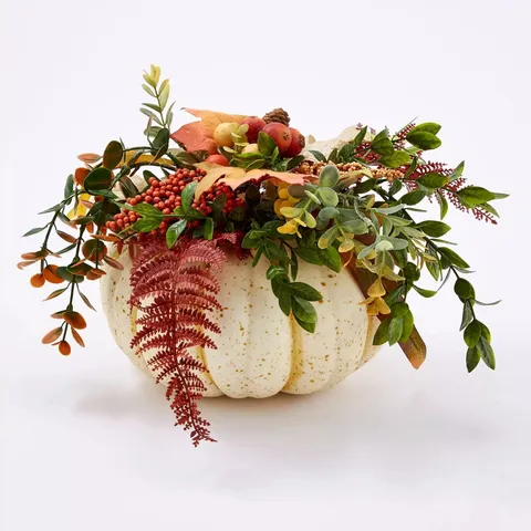 PUMPKIN FAUX FLOWER ARRANGEMENT