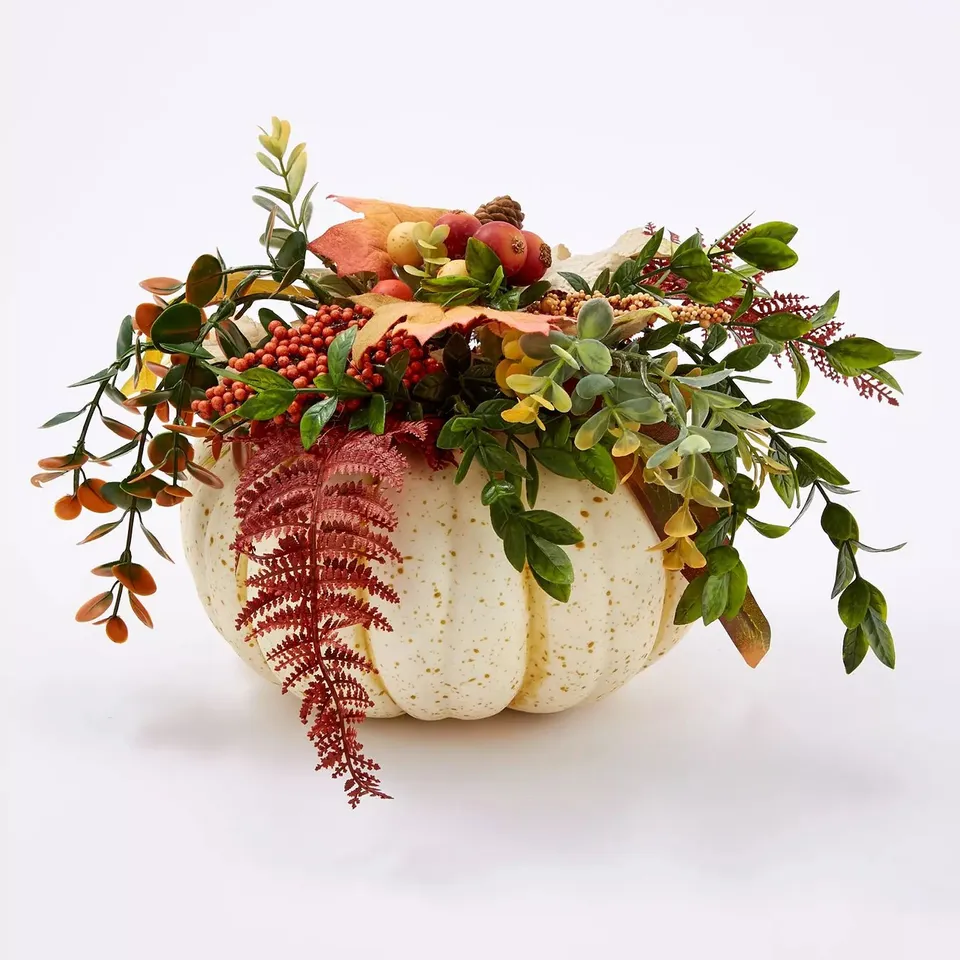 PUMPKIN FAUX FLOWER ARRANGEMENT RRP £23