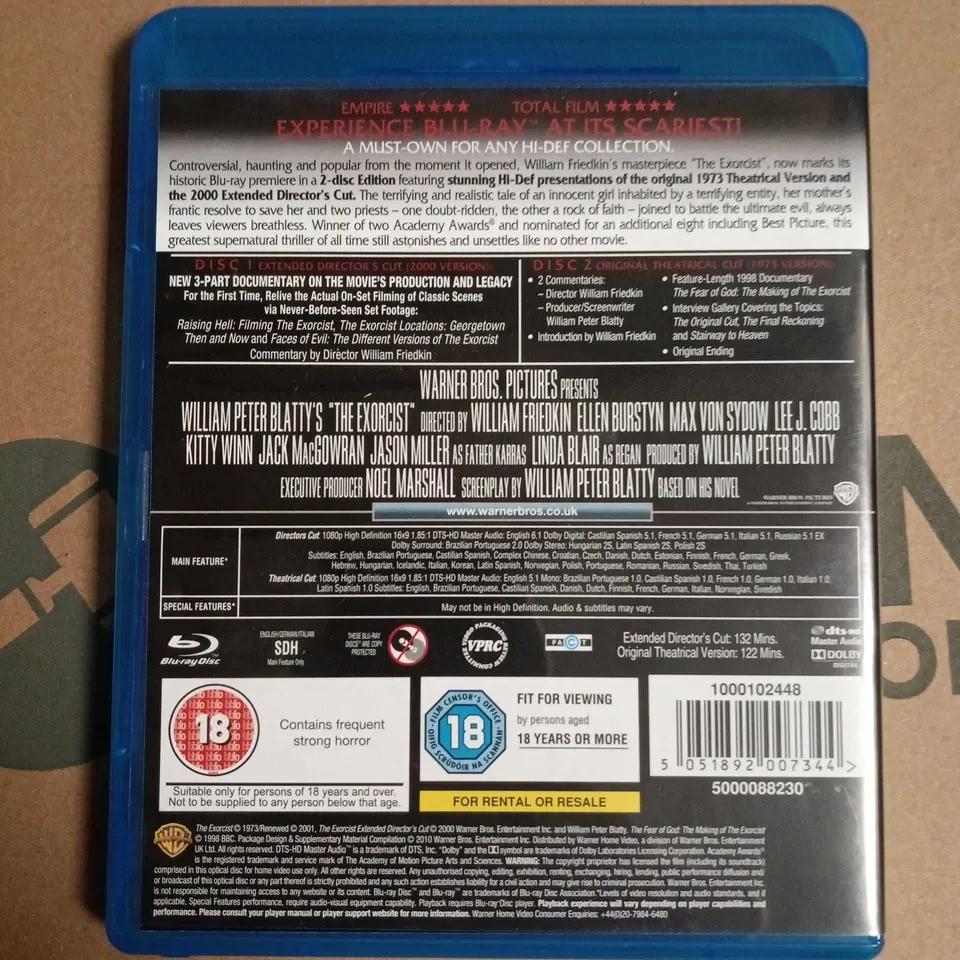 THE EXORCIST BLU-RAY – EXTENDED DIRECTOR'S CUT (2-DISC EDITION)