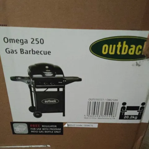 BOXED OUTBACK MERCURY OMEGA 250 GAS BARBECUE - 1 BOX