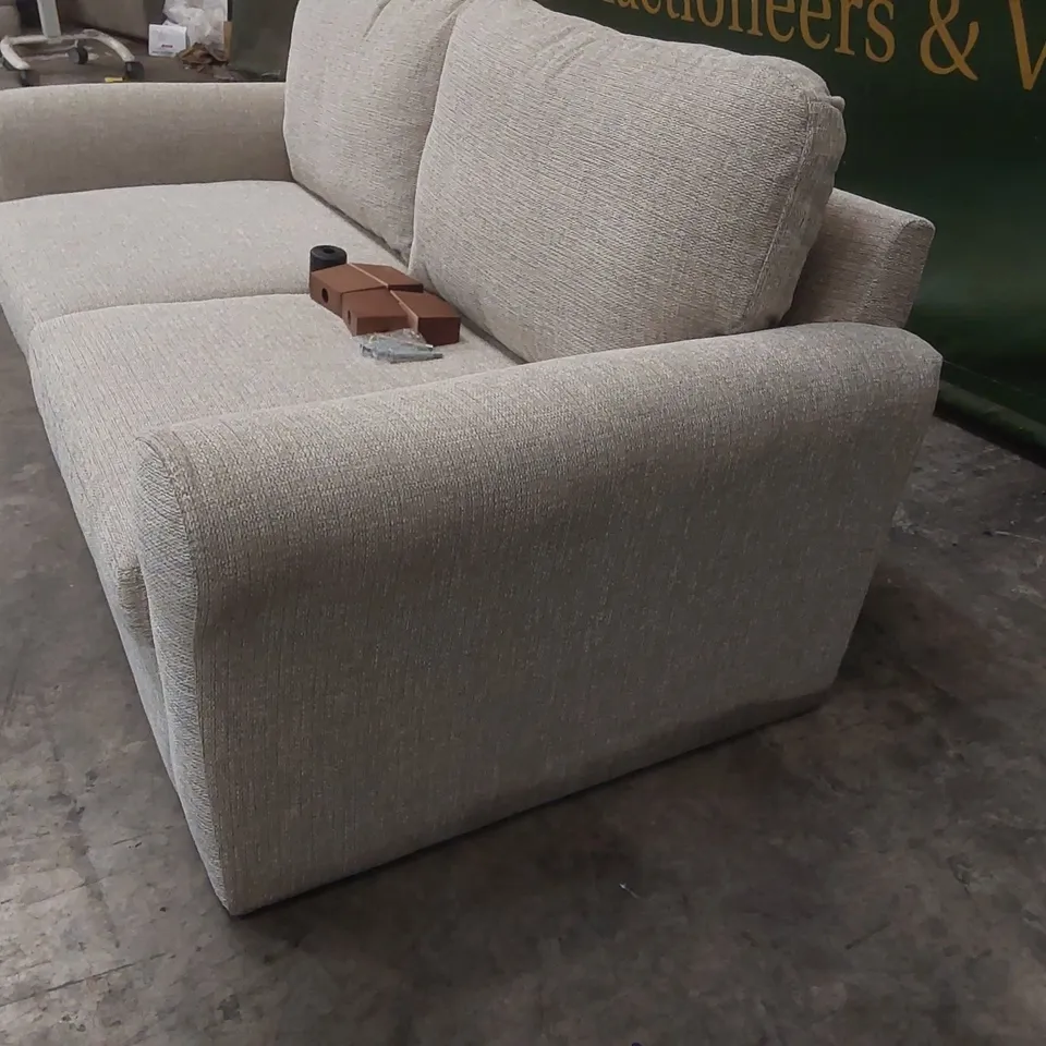 QUALITY DESIGNER 3 SEATER FABRIC UPHOLSTERED SOFA