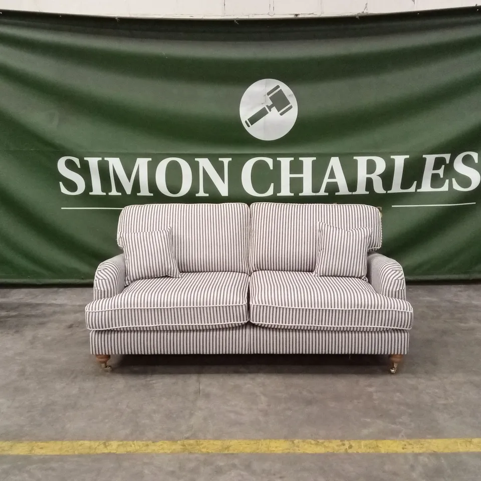 BAY STRIPE 3 SEATER FABRIC SOFA RRP £1199