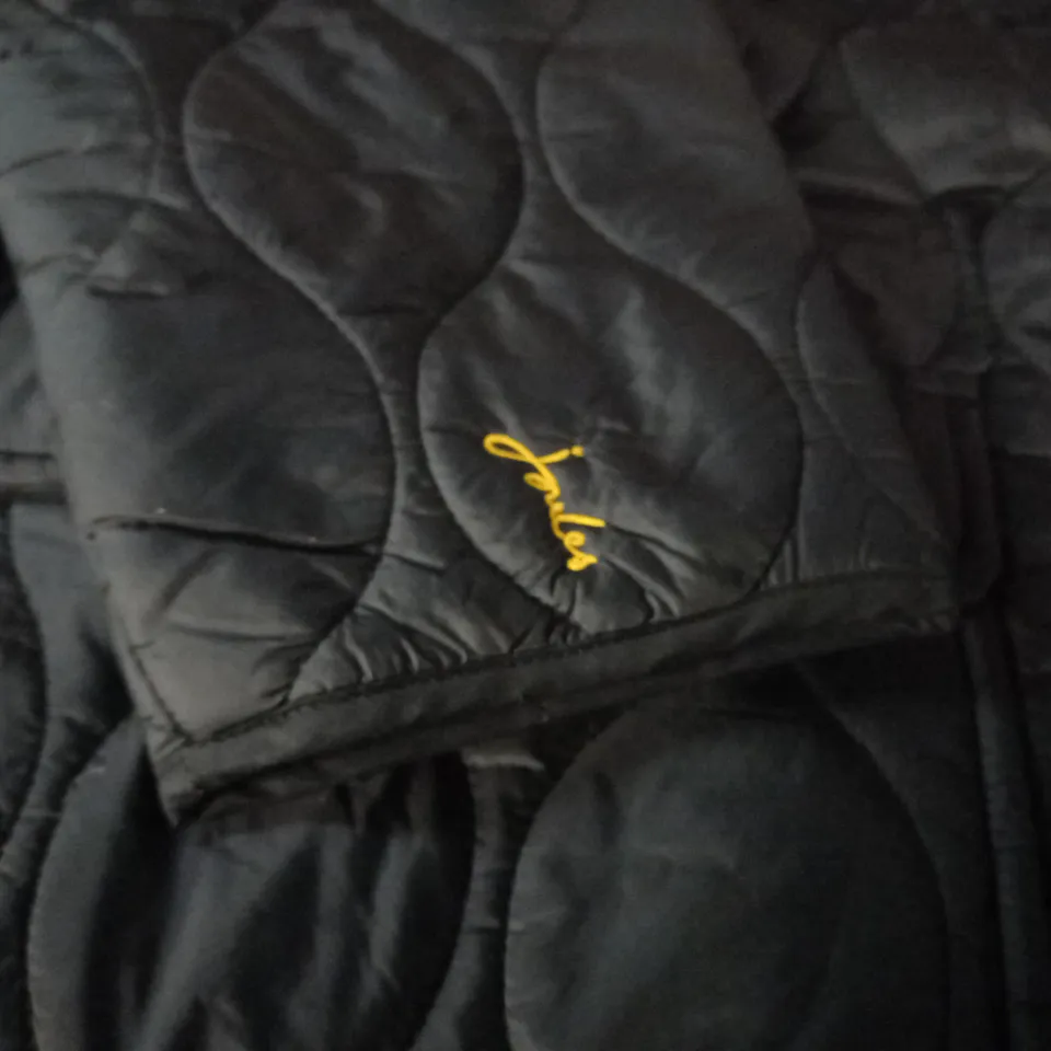 JOULES BLUE JACKET WITH FAUX WOOL DETAIL ON THE COLLAR - SIZE 14