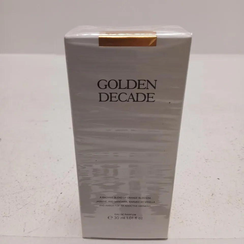 BOXED AND SEALED GOLDEN DECADE EAU DE PARFUM 30ML