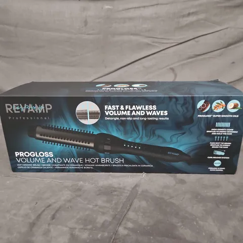 BOXED REVAMP PROGLOSS VOLUME AND WAVE HOT BRUSH BR-1350-GB