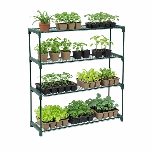 FLOWER STAGING DISPLAY GREENHOUSE RACKING SHELVING