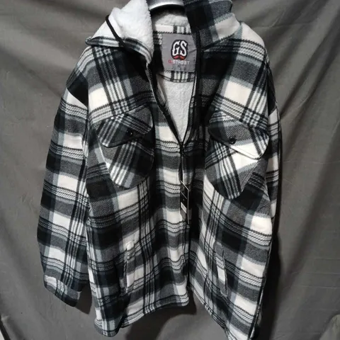 G STREET PLAID ZIP-FRONT JACKET – XL