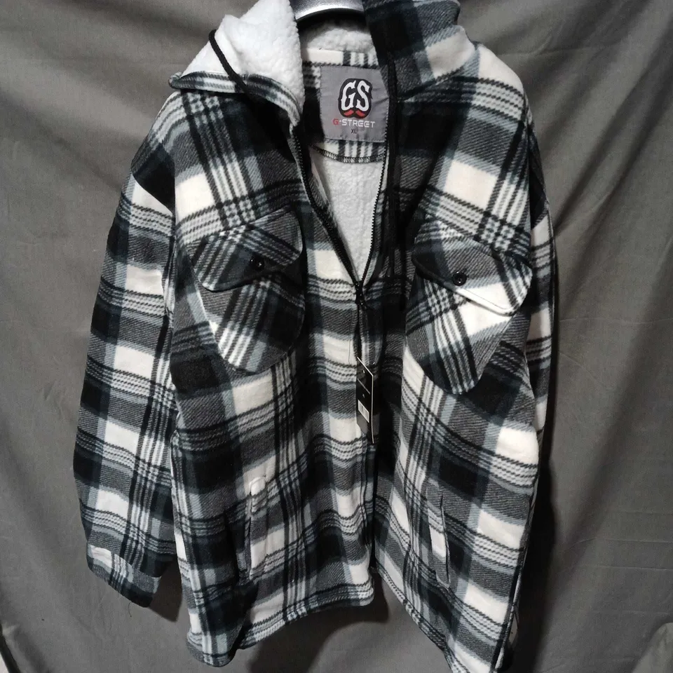 G STREET PLAID ZIP-FRONT JACKET – XL