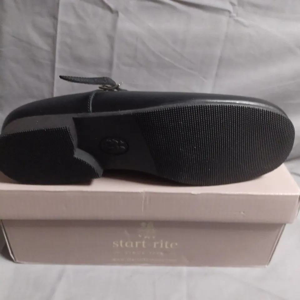 BOXED PAIR OF START-RITE CLARE BLACK LEATHER MARY JANE SHOES – EU 35