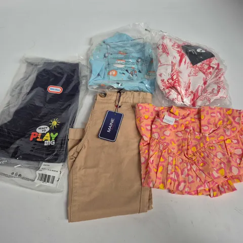 APPROXIMATELY 110 ASSORTED KIDS/TODDLERS CLOTHING ITEMS IN VARIOUS SIZES, STYLES & COLOURS TO INCLUDE BRANDS SUCH AS LITTLE TIKES, MAINE, BLUEZOO, ETC - COLLECTION ONLY