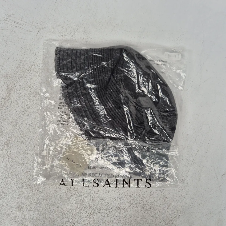 BAGGED ALLSAINTS MASON BUCKET HAT IN WASHED BLACK
