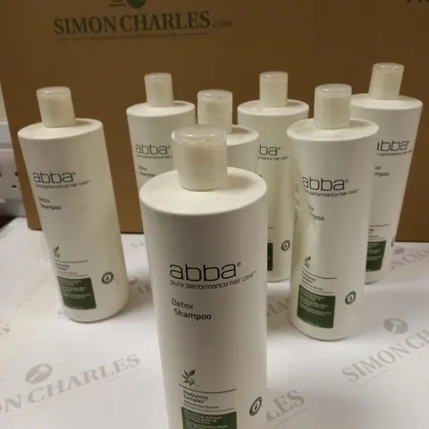 LOT OF APPROX 7 ABBA DETOX 1L SHAMPOO NATURAL HAIR RESCUE