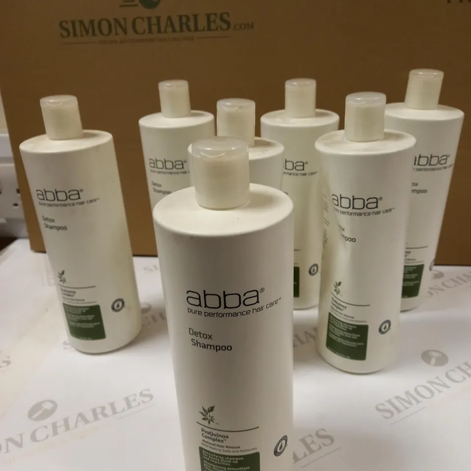 LOT OF APPROX 7 ABBA DETOX 1L SHAMPOO NATURAL HAIR RESCUE 