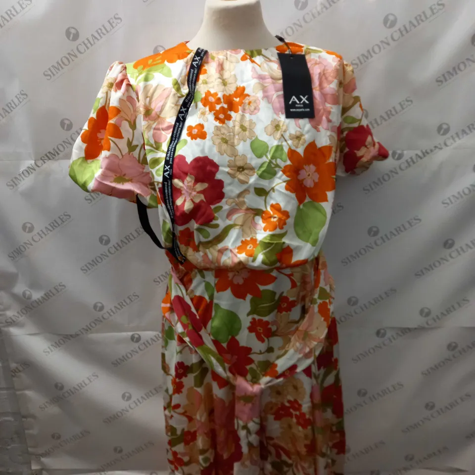 AX PARIS FLORAL PATTERN OCCASSIONAL DRESS SIZE 12