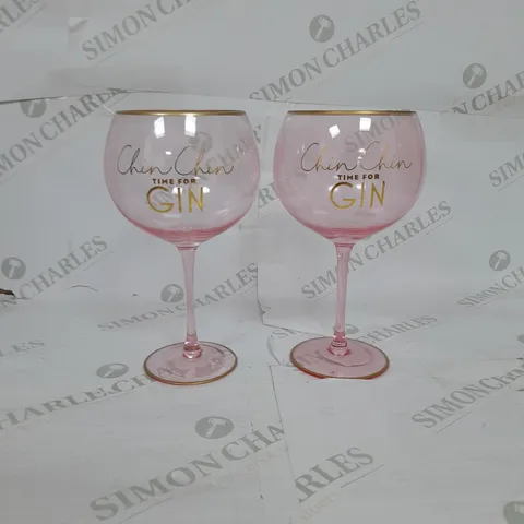 BOX OF 24 PLASTIC PINK GIN GLASSESS