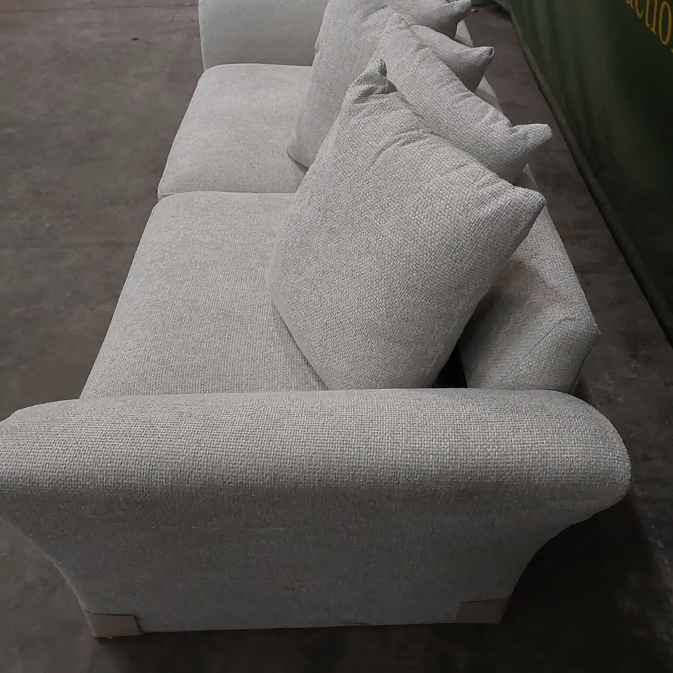 DURY CHUNKY WEAVE 4 SEATER SCATTER BACK SOFA - NATURAL 
