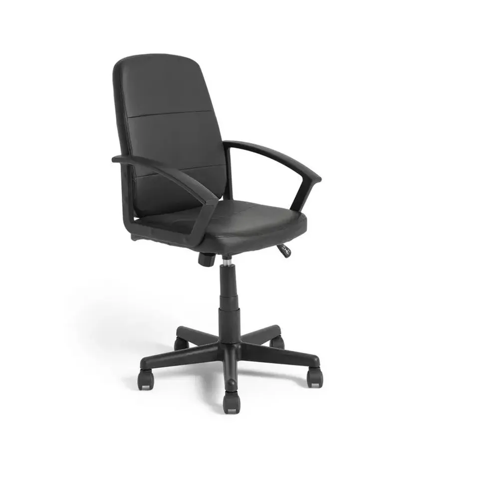BOXED BRIXHAM FAUX LEATHER OFFICE CHAIR - BLACK
