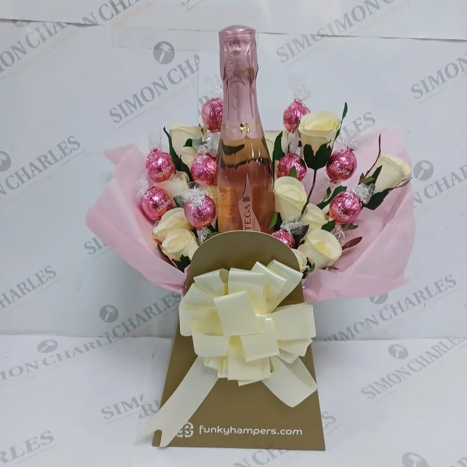 PINK PROSECCO AND LINDOR CHOCOLATE HAMPER RRP £28.99