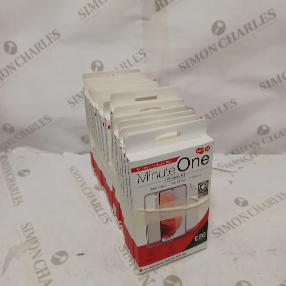 LOT OF 15 MINUTE ONE CLEAR CASE & SCREEN PROTECTOR KITS FOR SAMSUNG GALAXY S21 5G