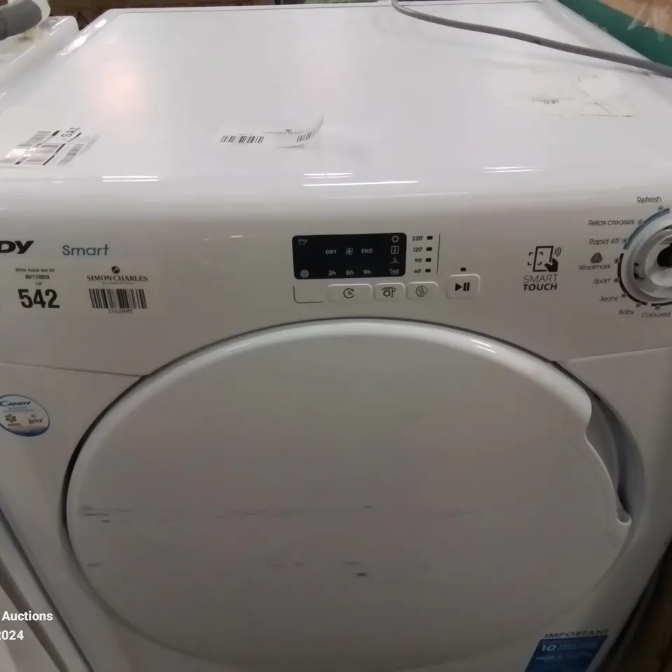 CANDY SMART CSEC9LF-80 9KG CONDENSER TUMBLE DRYER, WITH SMART CONNECTIVITY - WHITE