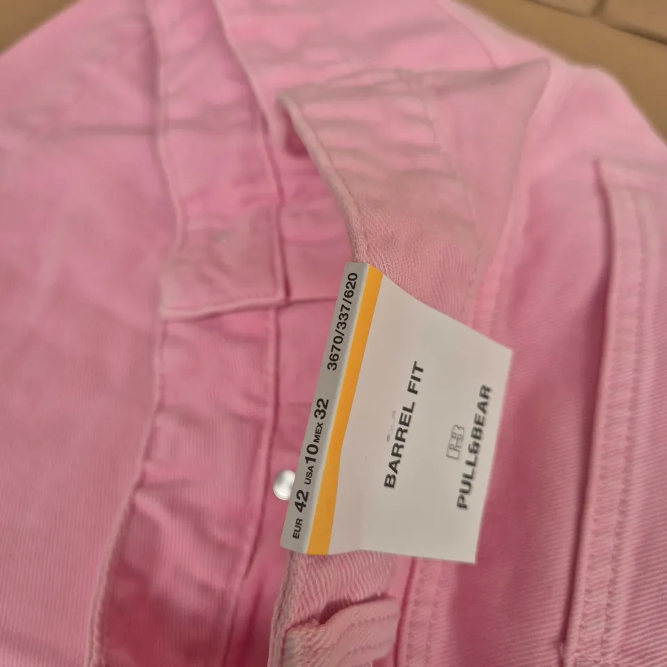 PULL&BEAR PINK JEANS – BARREL FIT, UK 14 (US 10, EUR 42)