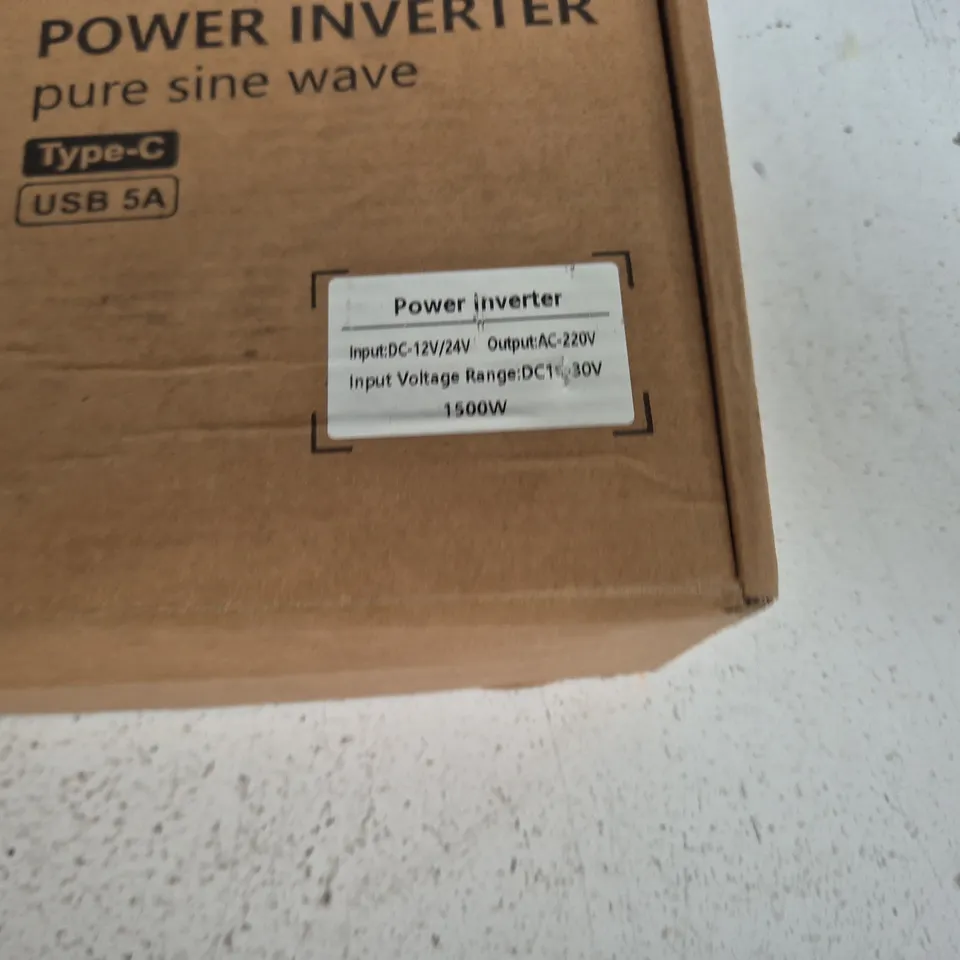 POWER INVERTER – PURE SINE WAVE, TYPE-C USB 5A, 1500W 