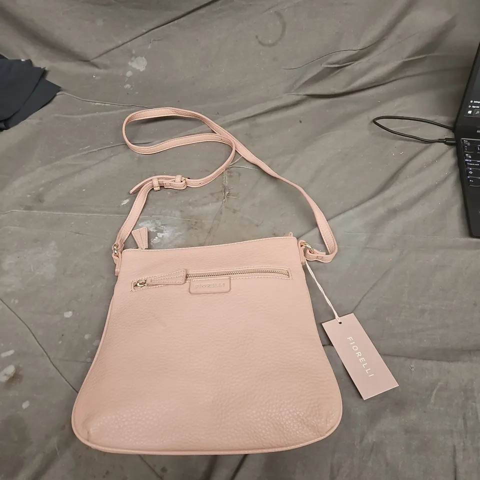 FIORELLI PINK PEBBLED LEATHER SHOULDER/CROSSBODY BAG