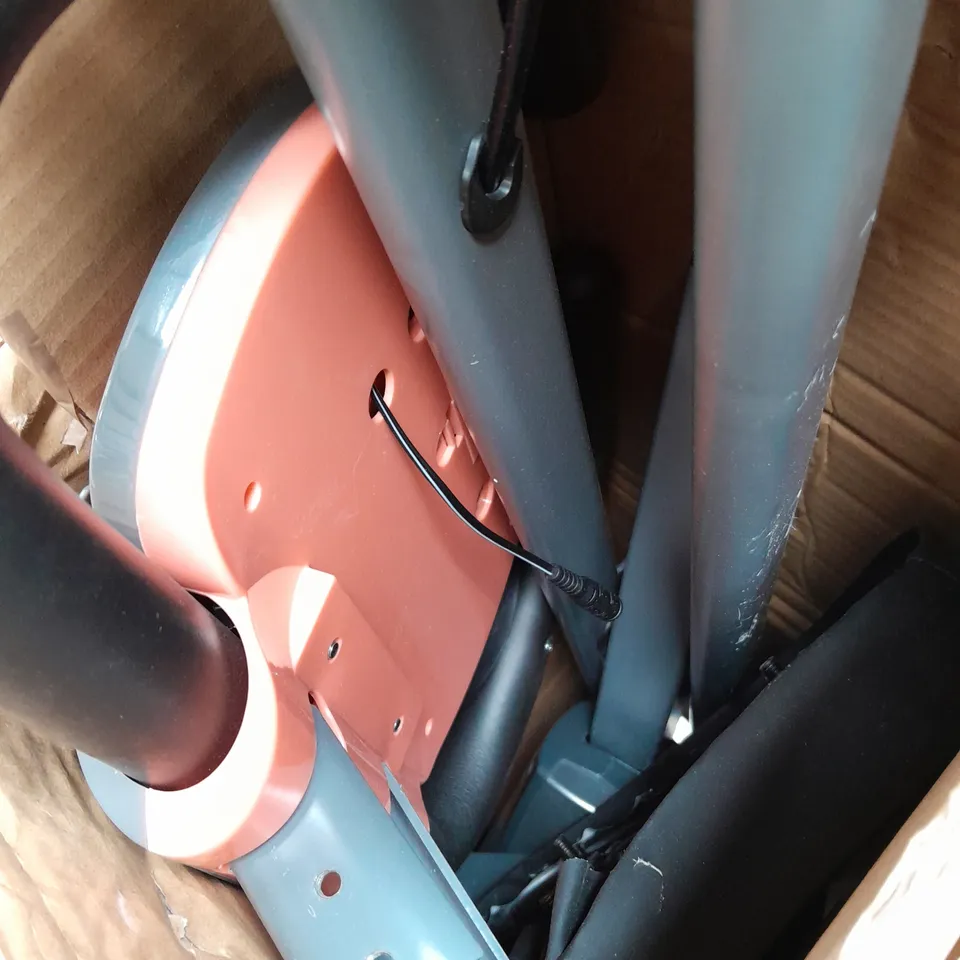 BOXED DAVINA FITNESS FOLDING MAGNETIC EXERCISE BIKE - CORAL - COLLECTION ONLY