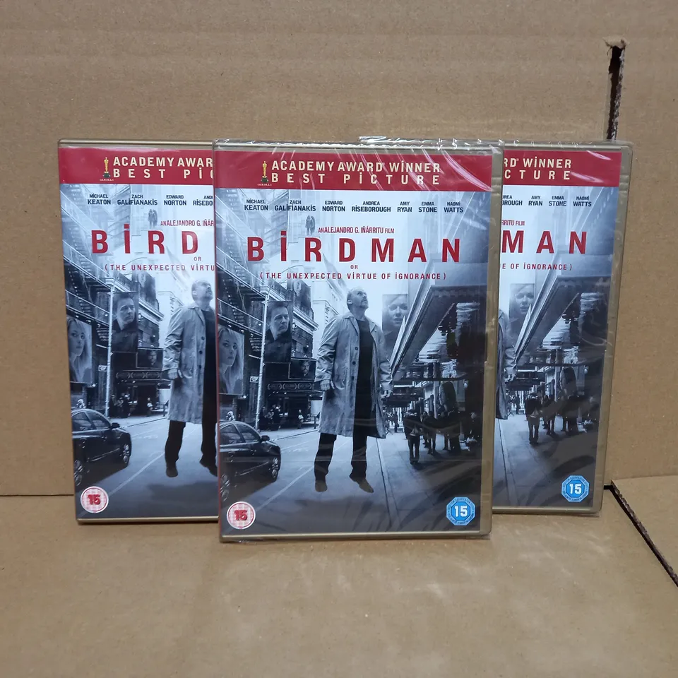 LOT OF APPROXIMATELY 25 SEALED BIRDMAN DVDS