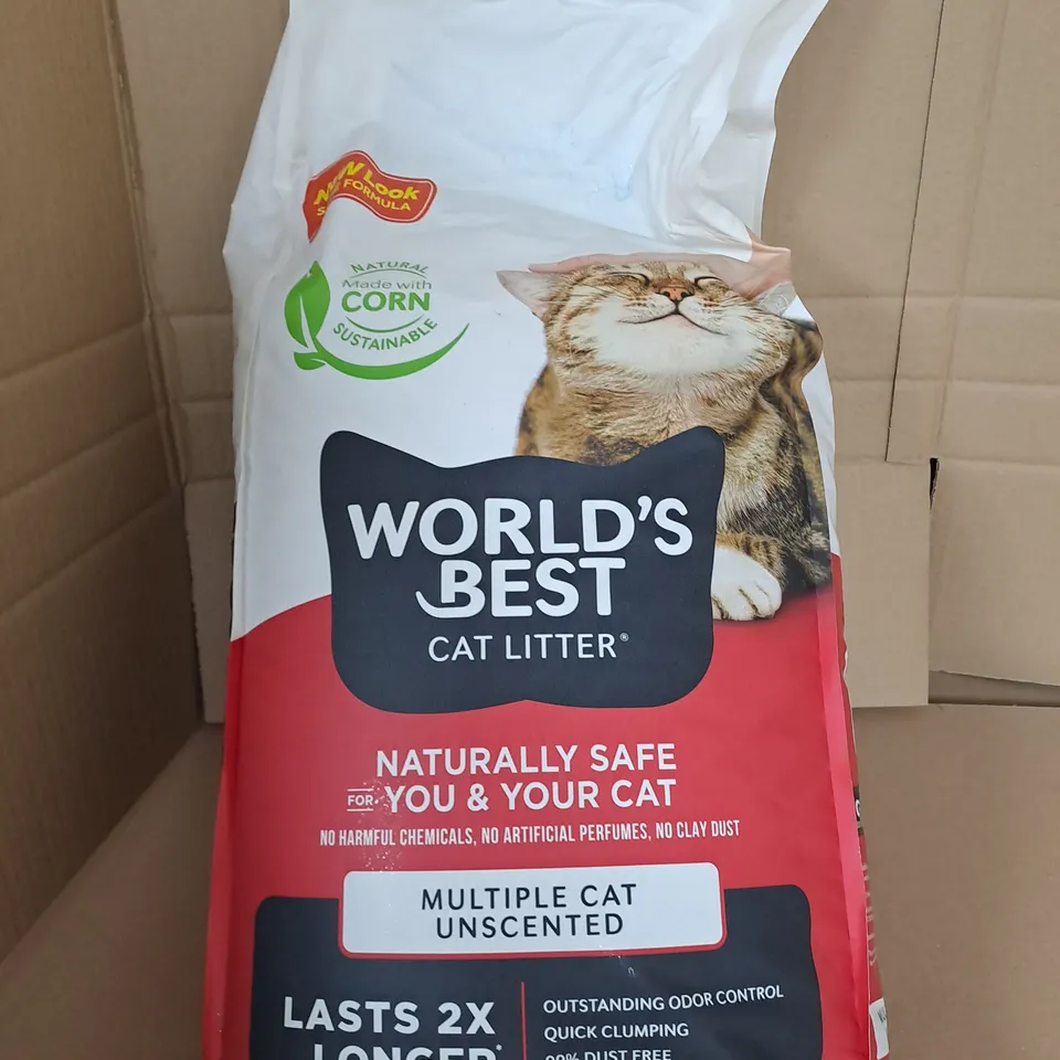 WORLD'S BEST CAT LITTER MULTIPLE CAT UNSCENTED 12KG