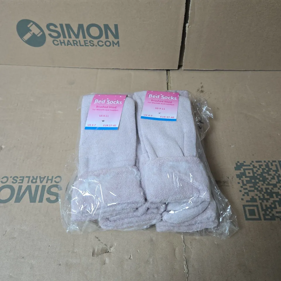 6 PACK BED SOCKS PINK UK 4 - 7 