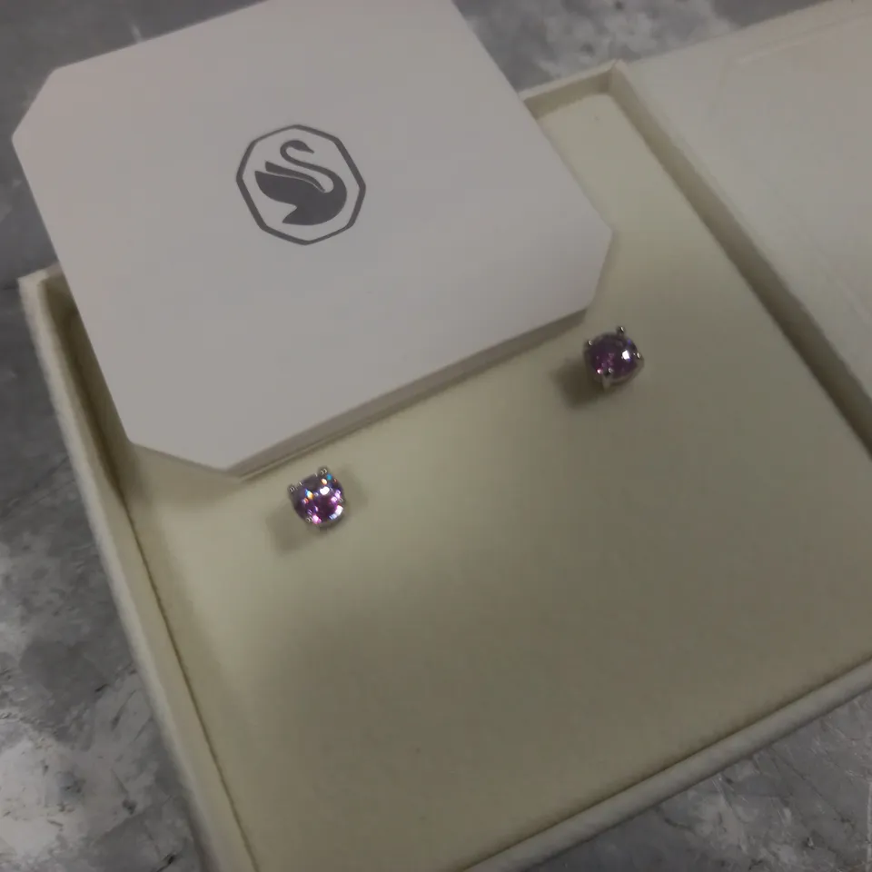 BOXED PAIR OF SWAROVSKI STUD EARRINGS