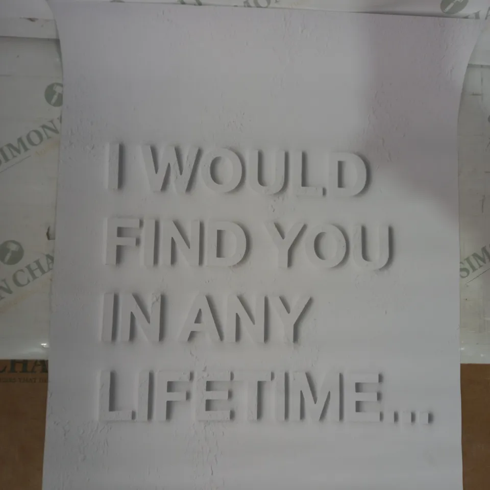 DAVO HOWARTH SIGNED LIMITED EDITION "I WOULD FIND YOU IN ANY LIFETIME" ART PRINT (74/100)