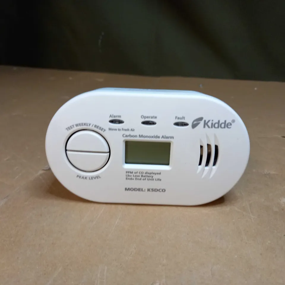 KIDDIE DIGITAL DISPLAY CARBON MONOZIDE ALARM