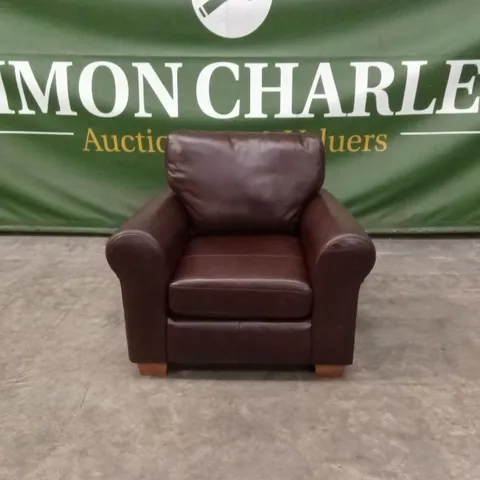 BAILEY ITALIAN LEATHER ARMCHAIR