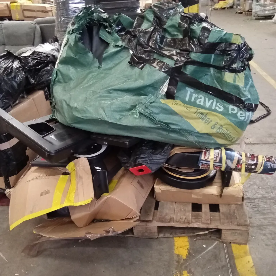 PALLET OF ASSORTED INCOMPLETE OR DAMAGED EXERCISE MACHINES OR GYM EQUIPMENT 