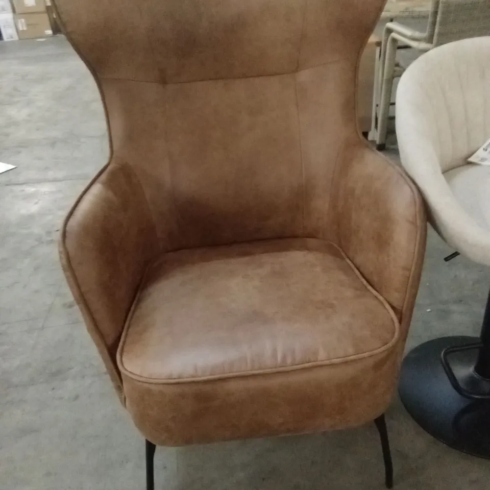 COLM WINGBACK UPHOLSTERY ARMCHAIR TAUPE