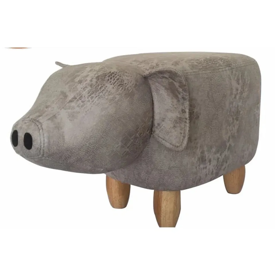 BOXED MIRANDA FOOTSTOOL - LIGHT BROWN