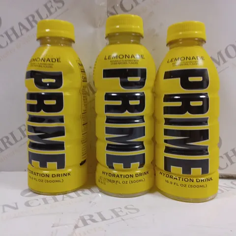 3 PRIME HYDRATION DRINKS IN LEMONADE FLAVOUR (500ml)