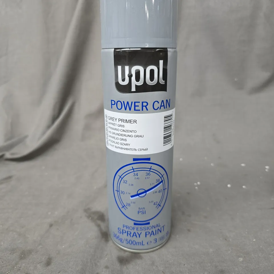 APPROXIMATELY 11 UPOL POWER CAN GREY PRIMER SPRAY PAINT (500ml) - COLLECTION ONLY