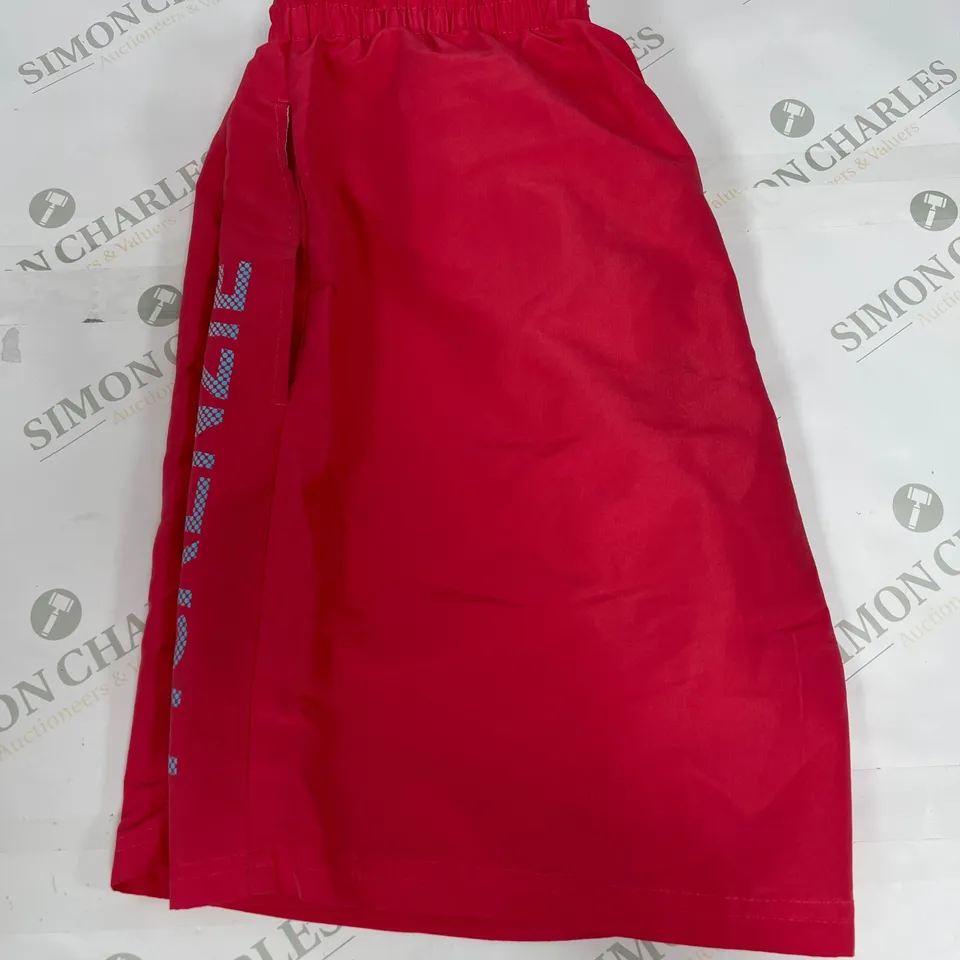 MCKENZIE LOGO SWIM SHORTS IN HOT PINK SIZE LARGE 
