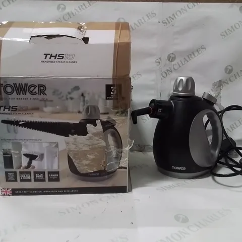 BOXED TOWER HANDHELD STEAM CLEANER BLACK