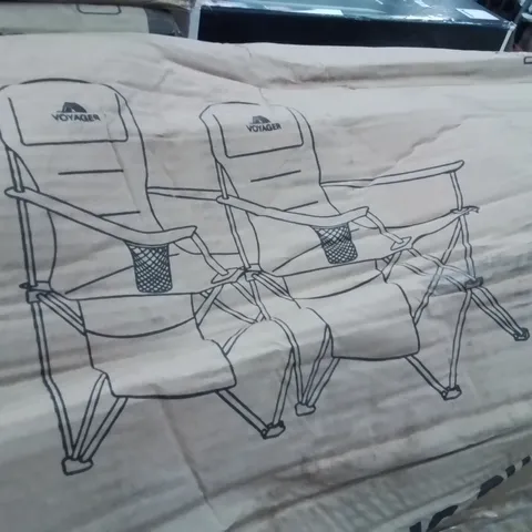BOXED KEPLIN SET OF 2 CAMPIBG CHAIRS -BLACK-