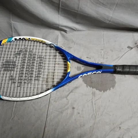 COSCO MAXPOWER TENNIS RACKET IN BLUE/WHITE/YELLOW