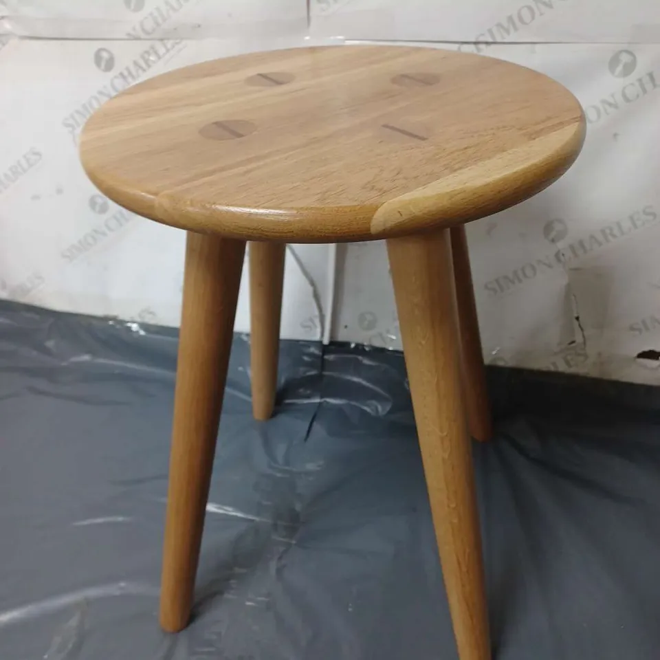 SMALL 4 LEG WOODEN STOOL