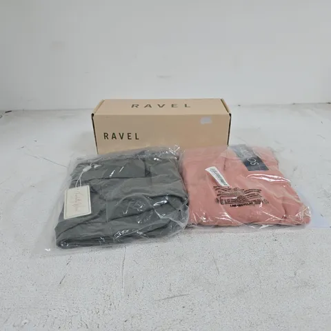 BOX OF APPROXIMATELY 22 ASSORTED HOUSEHOLD ITEMS TO INCLUDE RAVEL FOOTWEAR, SALOOS CLOTHING, CHARLOTTE WEST CLOTHING ETC