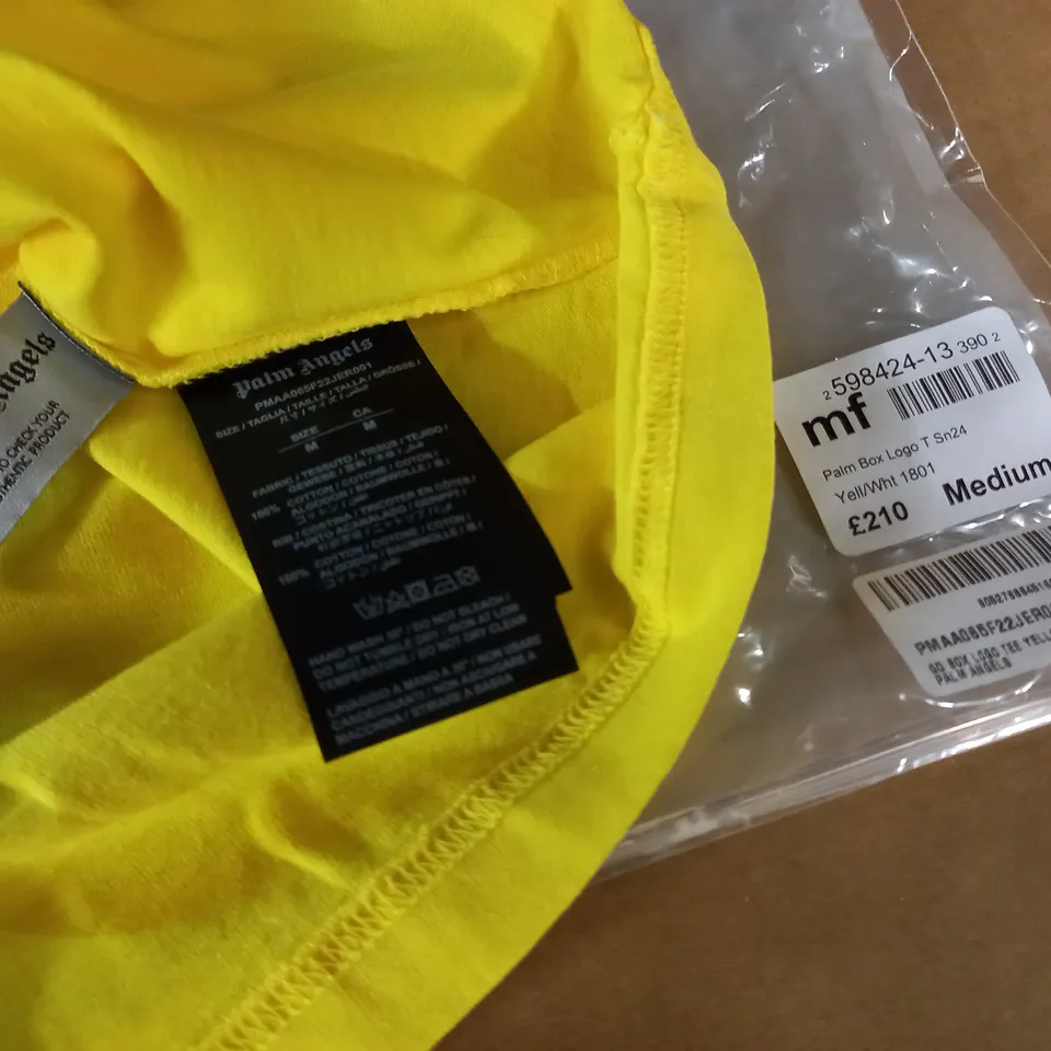 PALM ANGELS YELLOW T-SHIRT - MED